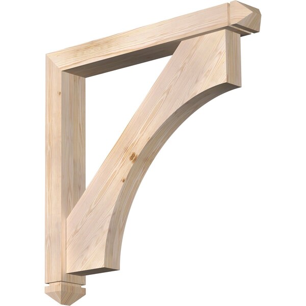 Ekena Millwork Westlake Arts and Crafts Smooth Bracket w/ Offset Brace, Douglas Fir, 5 1/2"W x 40"D x 40"H BKT0604X40X40WTL03SDF - main